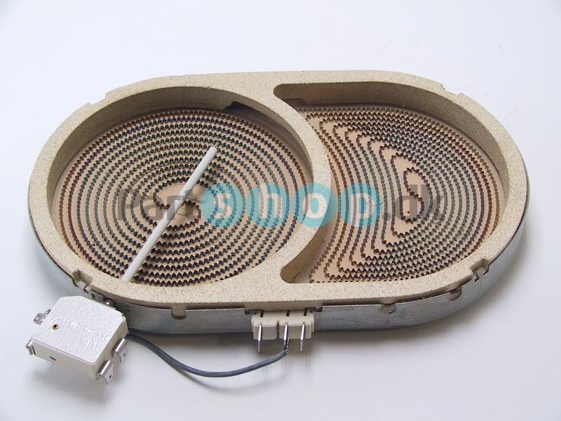 Kogezone, 19 cm. dobb. oval, H, 2400/1600W/230V